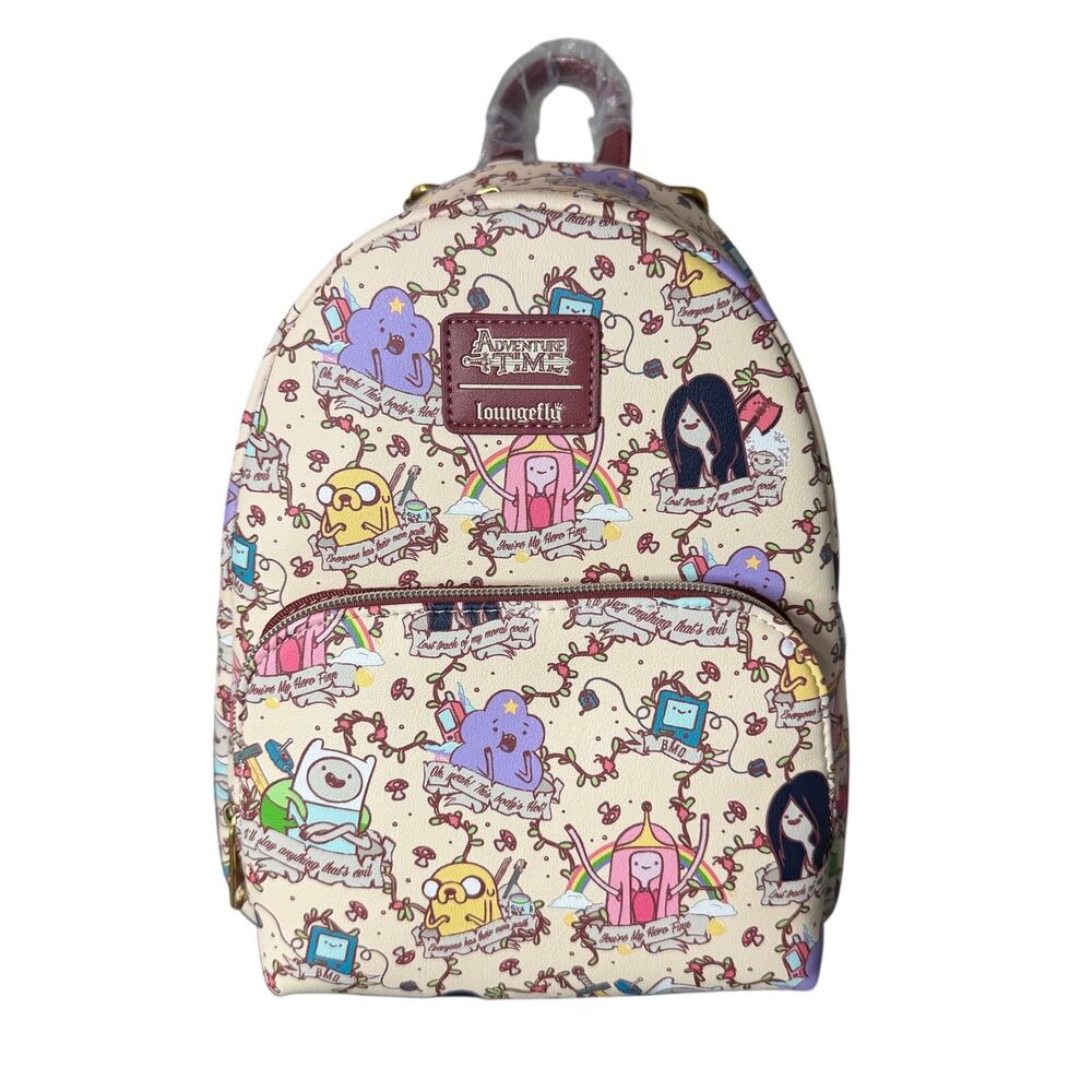 Loungefly Adventure Time Banner AOP Mini Backpack NWT